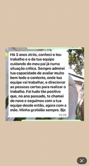 Depoimento de cliente 2 - SK Home Care